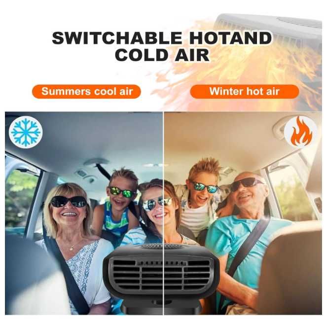 Nagrzewnica przenośny grzejnik 12V 200W obrót 360stopni