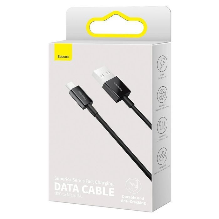 Baseus Superior kabel przewód USB - micro USB 2A 1m czarny