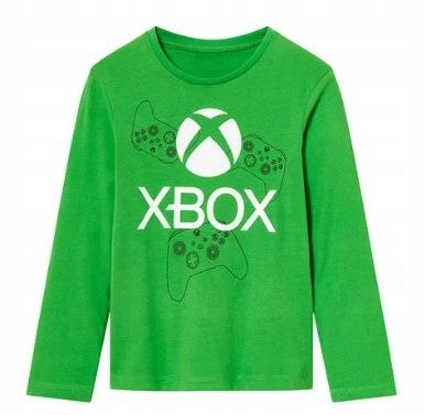 XBOX Piżama Dziecięca Chłopięca ZIELONO CZARNA 122/128 100% Bawełna