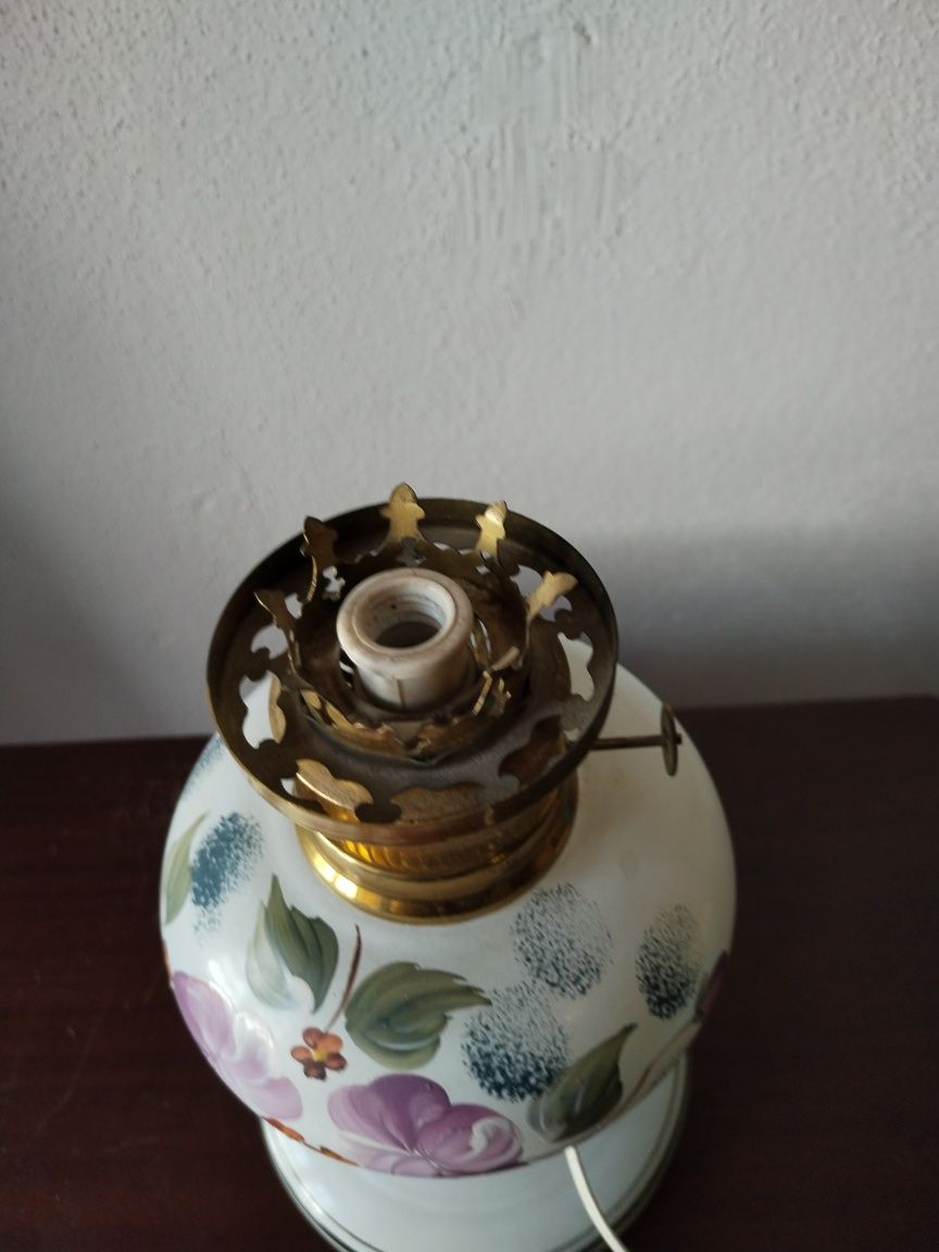 Base de candeeiro em loiça pintada