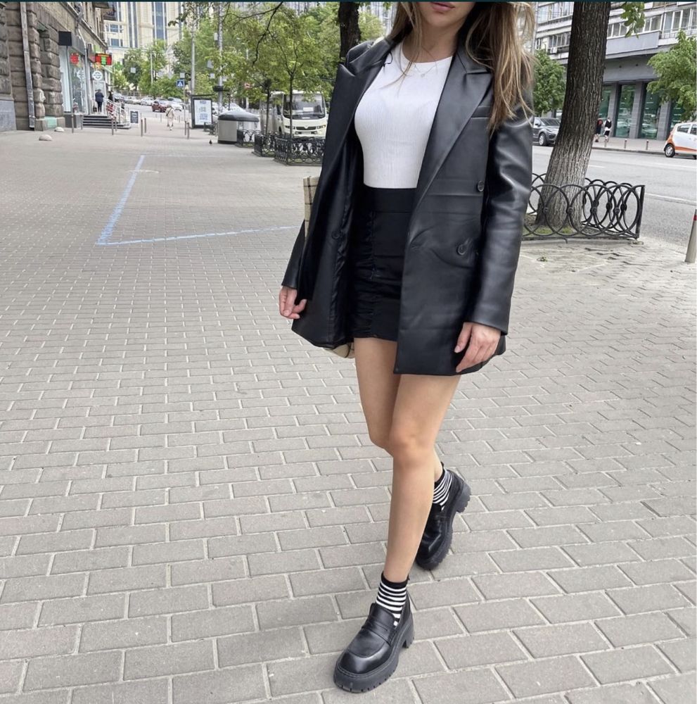 Блейзер Zara, еко шкіра