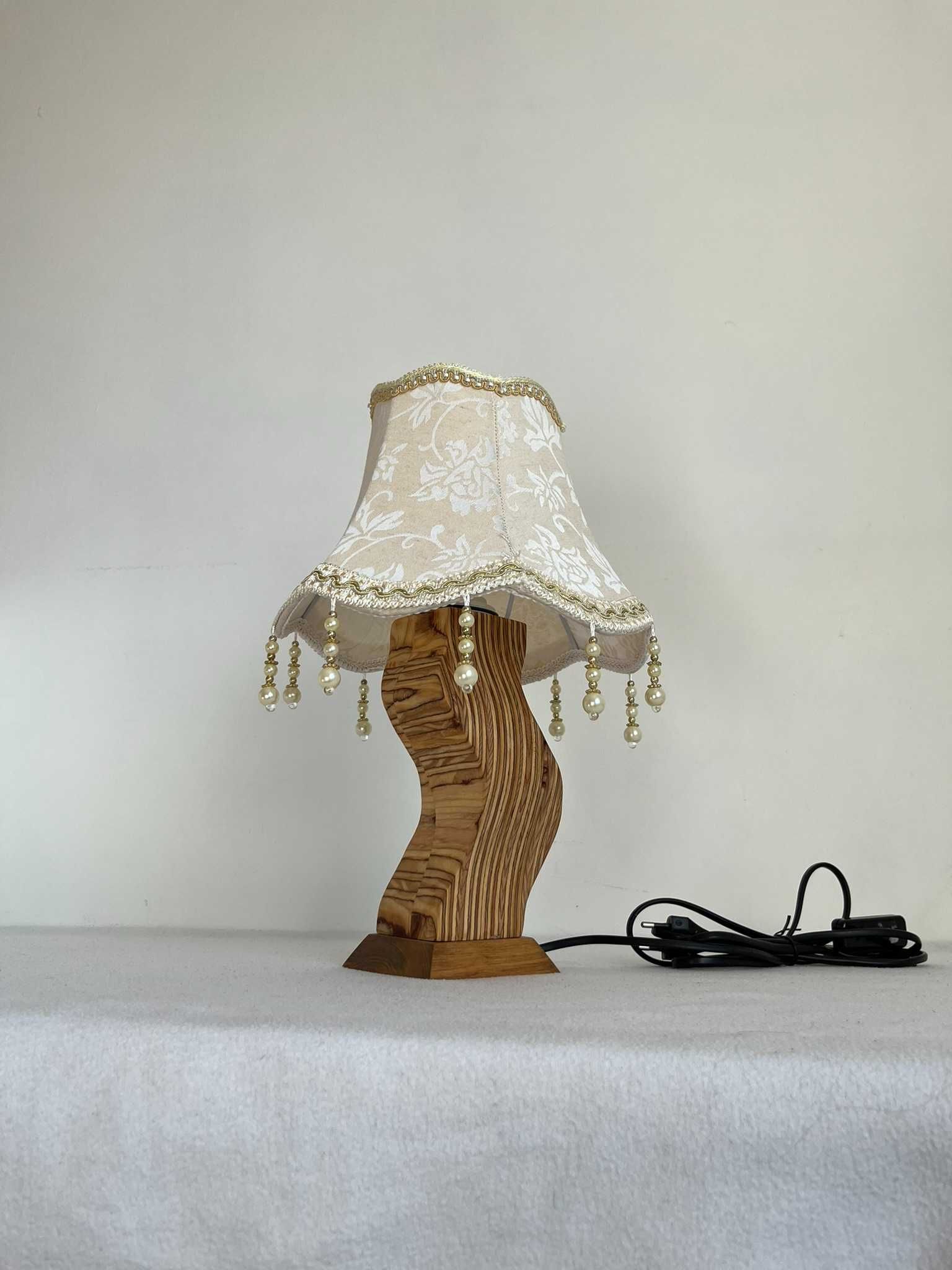 Drewniana Vintage Lampa Nocna dla Dzieci - Mała, 40 cm, Dekoracyjna
