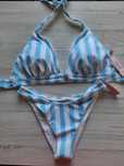 Купальник пуш-ап бандо Victoria's secret голубой синий S M L с топом