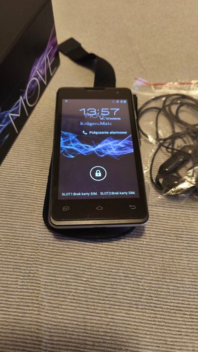 Telefon Krüger & Matz Move z etui i słuchawkami