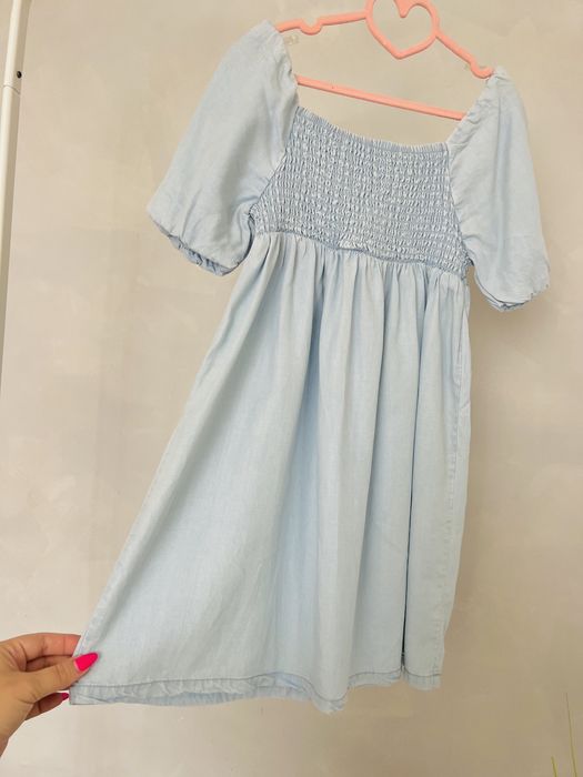 Летнее джинсовое платье next 9 лет.