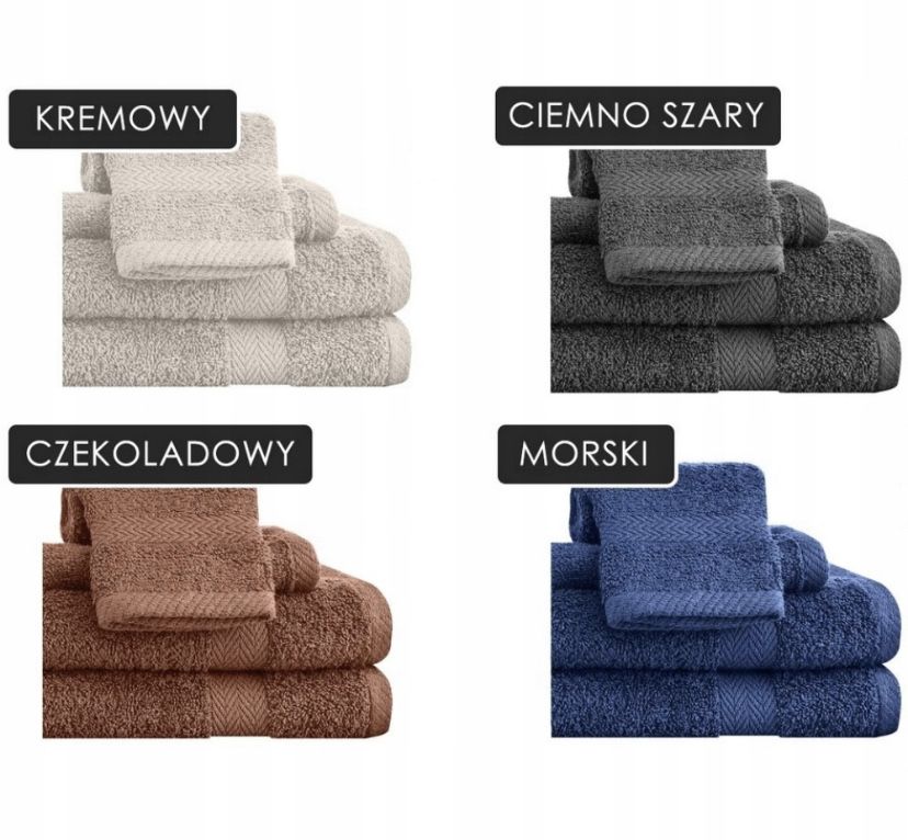 Ręczniki komplet ręczników ręcznik 4 szt różne kolory