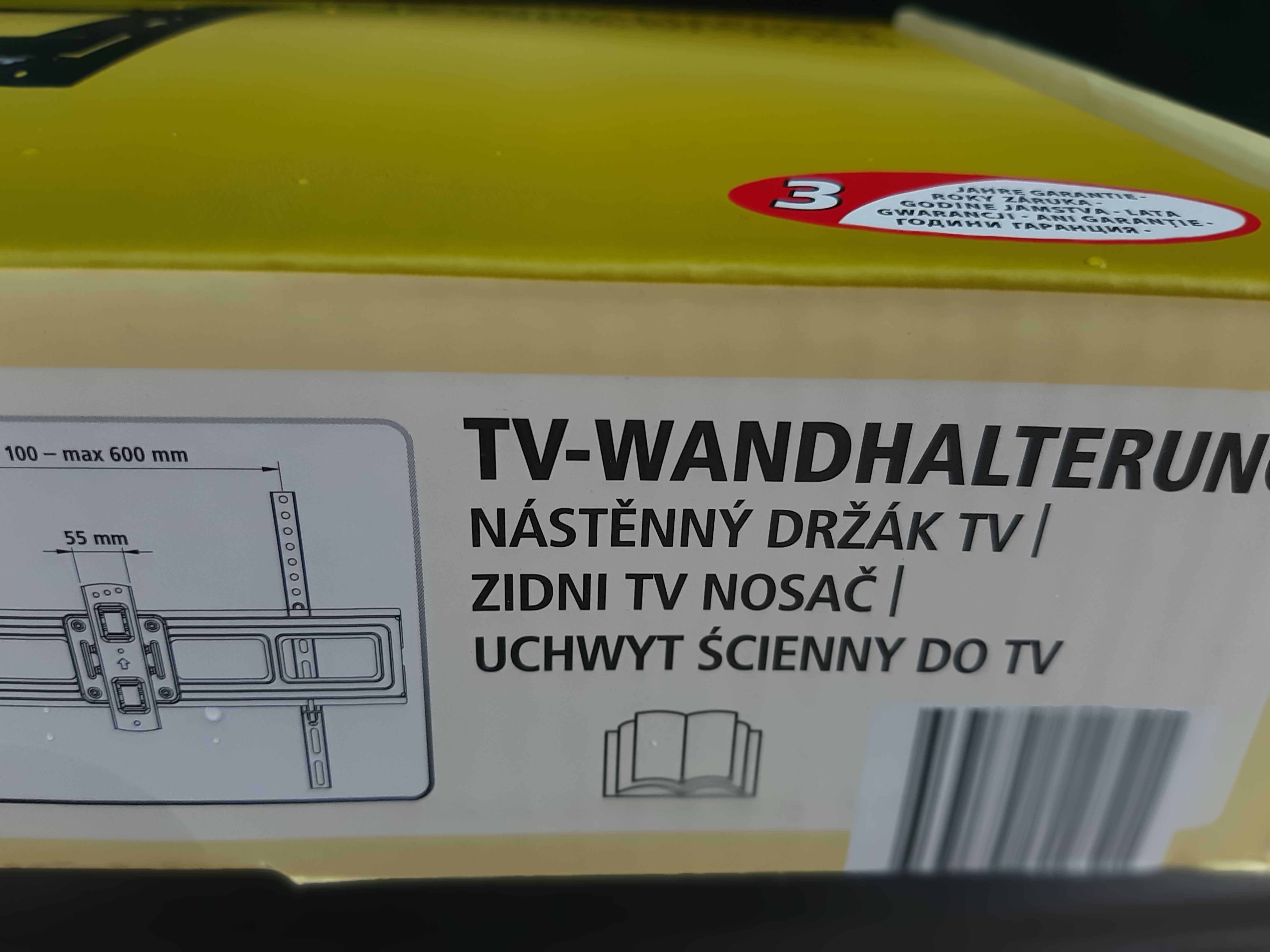 NOWY Uchwyt do telewizora regulowany wieszak do 40 kg mocowanie do TV
