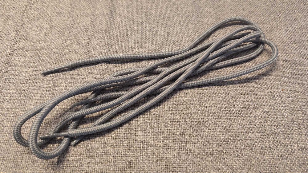 Szare sznurówki 114,30 cm LACE LAB Rope Laces 6mm Cool Grey