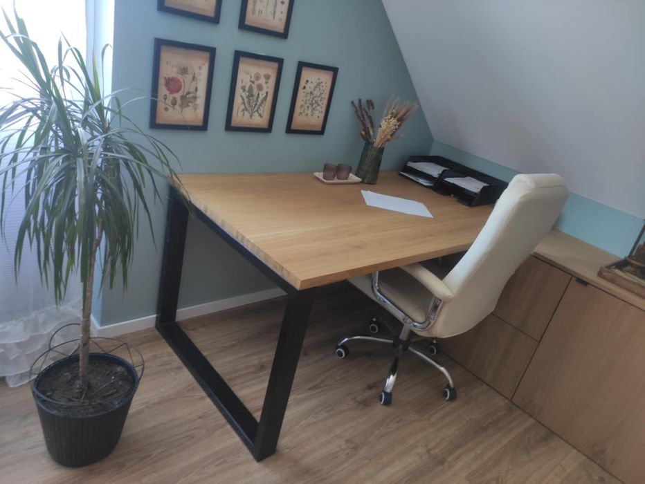 Stół dębowy loft pająk Drewno naturalne