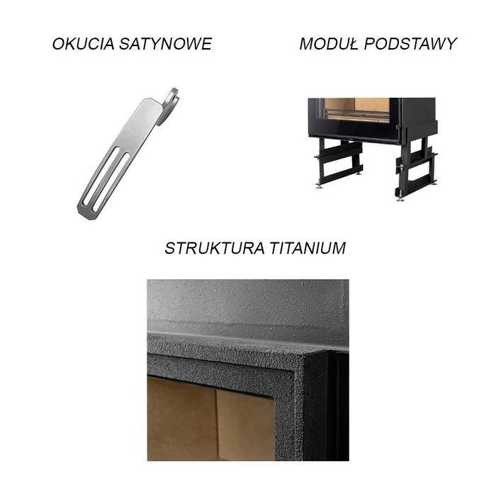 Wkład kominkowy z płaszczem wodnym TKL BASE 20kW UO