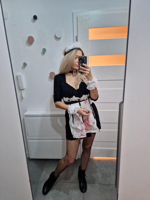 Pokojówka 4xl 48 5xl 50 przebranie kostium na Halloween karnawal bal