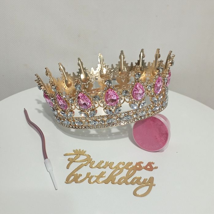 Корона на торт набір блискітки