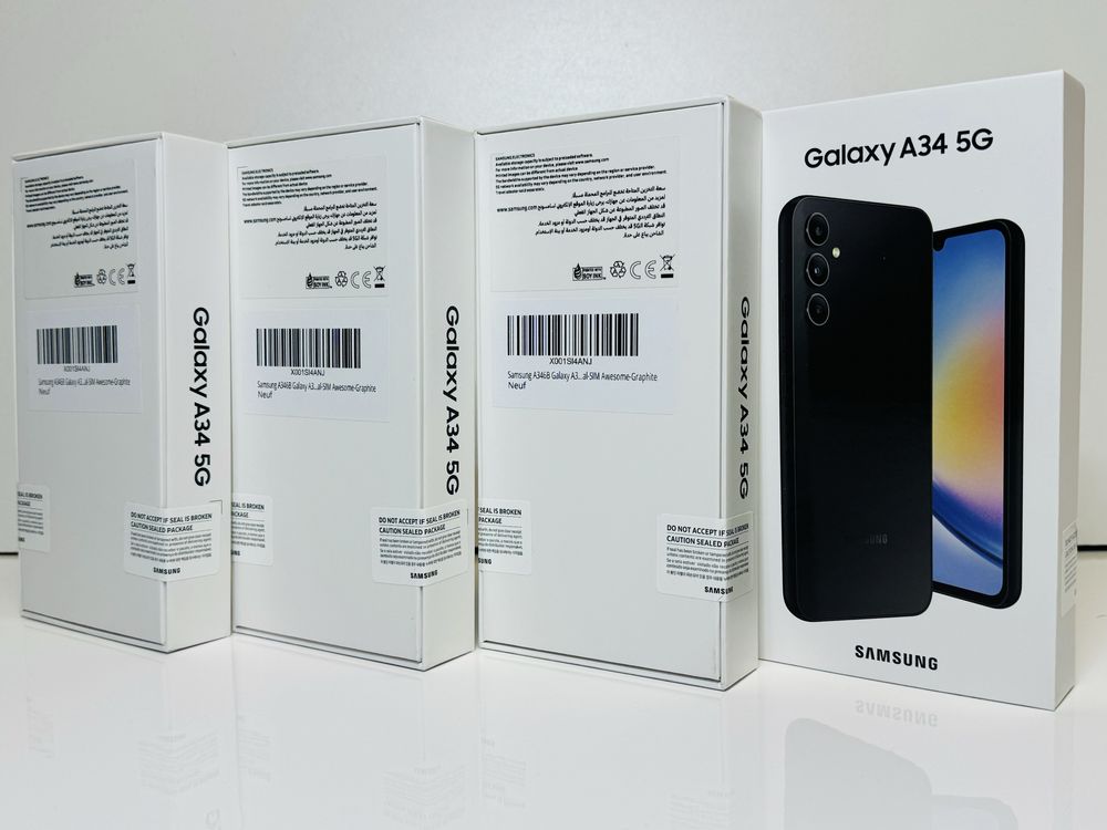 Новий SAMSUNG A34 5G 6/128 Гб Чорний SM-A346B/DSN телефон/смартфон