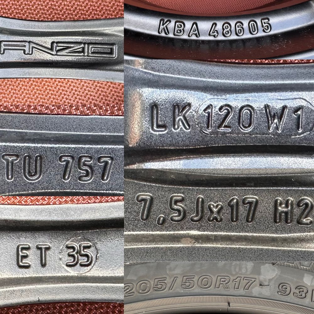 Czarne alufelgi 17 Anzio Turn 7.5x17 ET35 5x120 w bdb stanie wysyłka