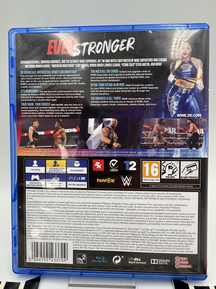 WWE W2K23 Ps4 Gwarancja