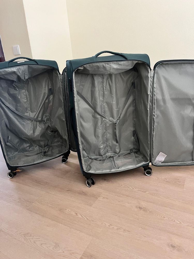 Kit malas 2 de 32kg e 3 malas de Mão Azuis