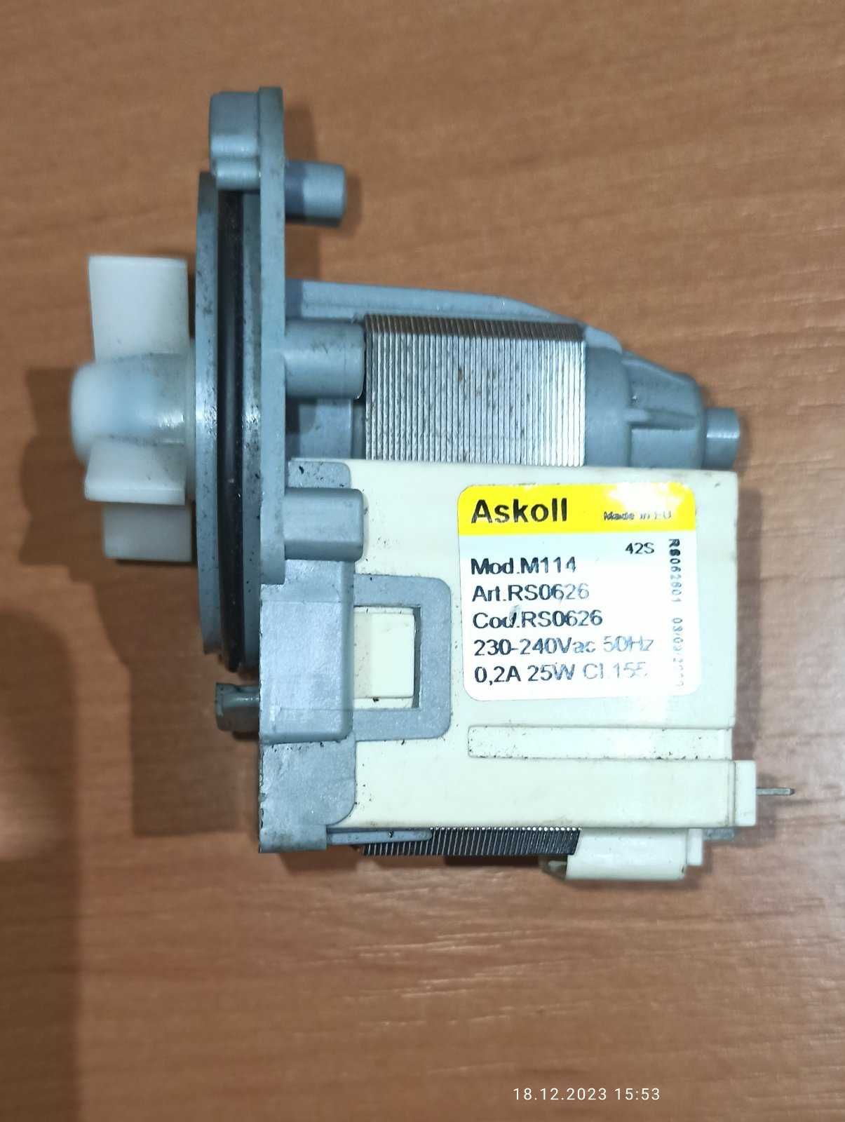 Помпа (насос) для пральної машини Askoll 25W M114 RS0626 (мідна обмотк