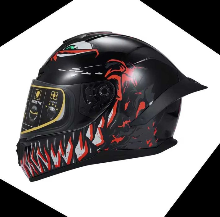 Kask pełny męski KKMOON-BLR roz.L(58-60)rower,skuter,hulajnoga,motr