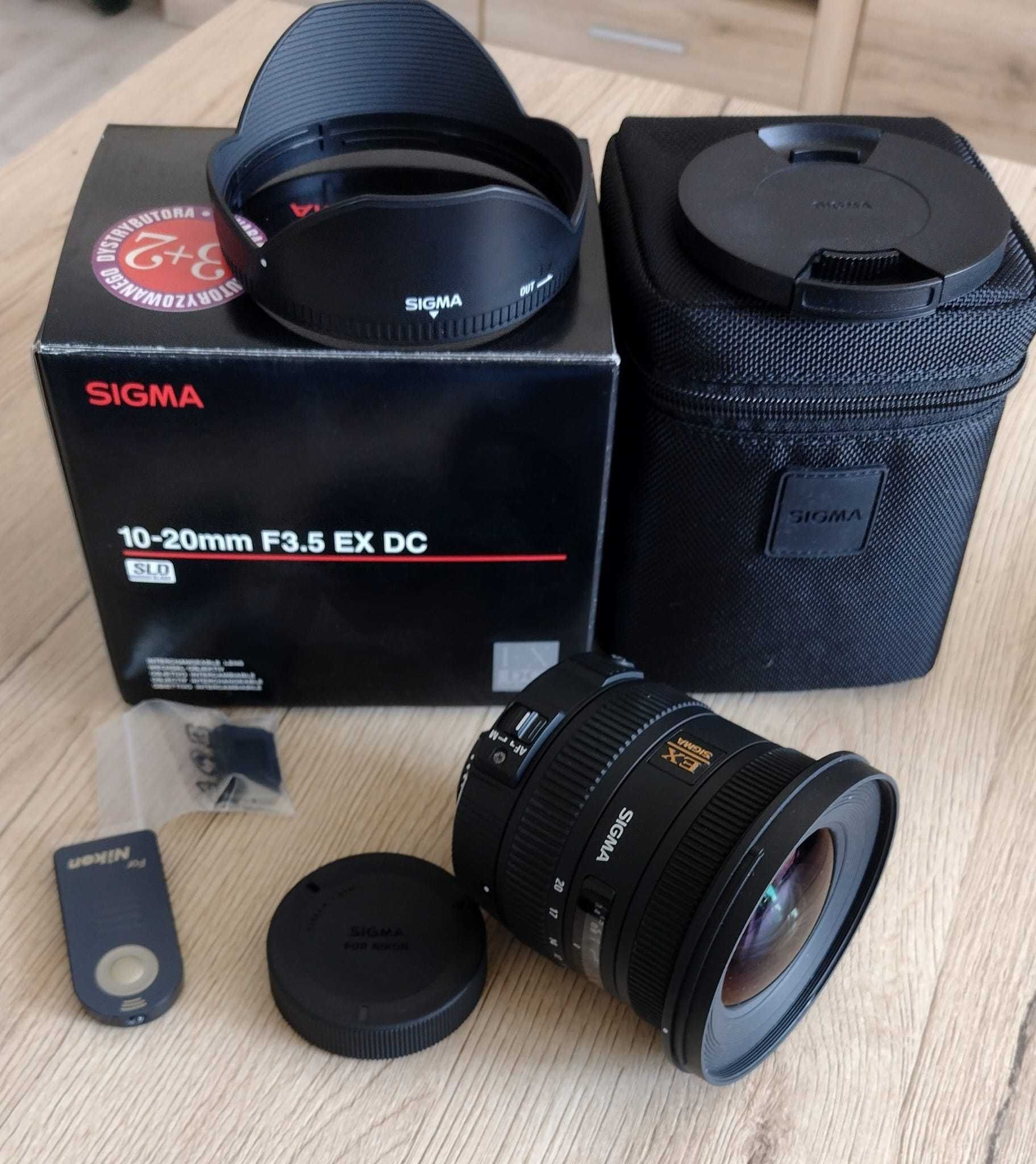 Aparat Nikon D5200 plus obiektyw SIGMA 10-20mm F3,5 EX DC