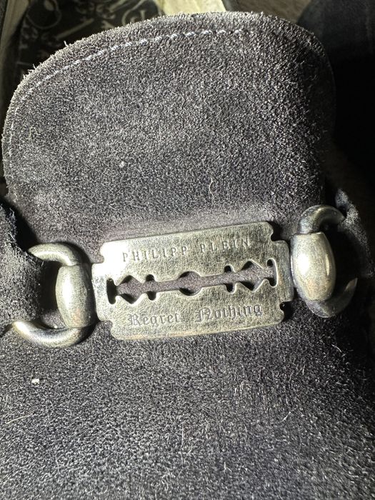 Чорні замшеві мокасини Philipp Plein