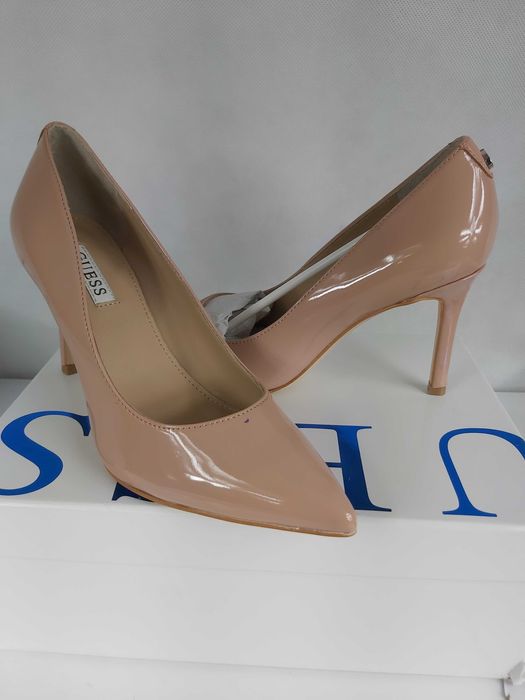 ‼️NOWE czółenka lakierowane GUESS klasyczne nude cieliste 36 a 316 róż