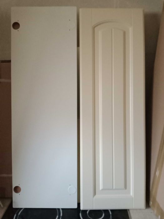 Komplet drzwiczek do szafki  60 cm, krem lakier 2szt 30 x 92 cm