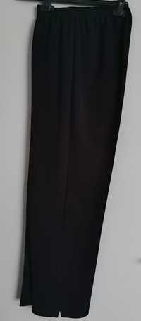 Eleganckie spodnie damskie rozmiar XL czarne w pasie z gumką