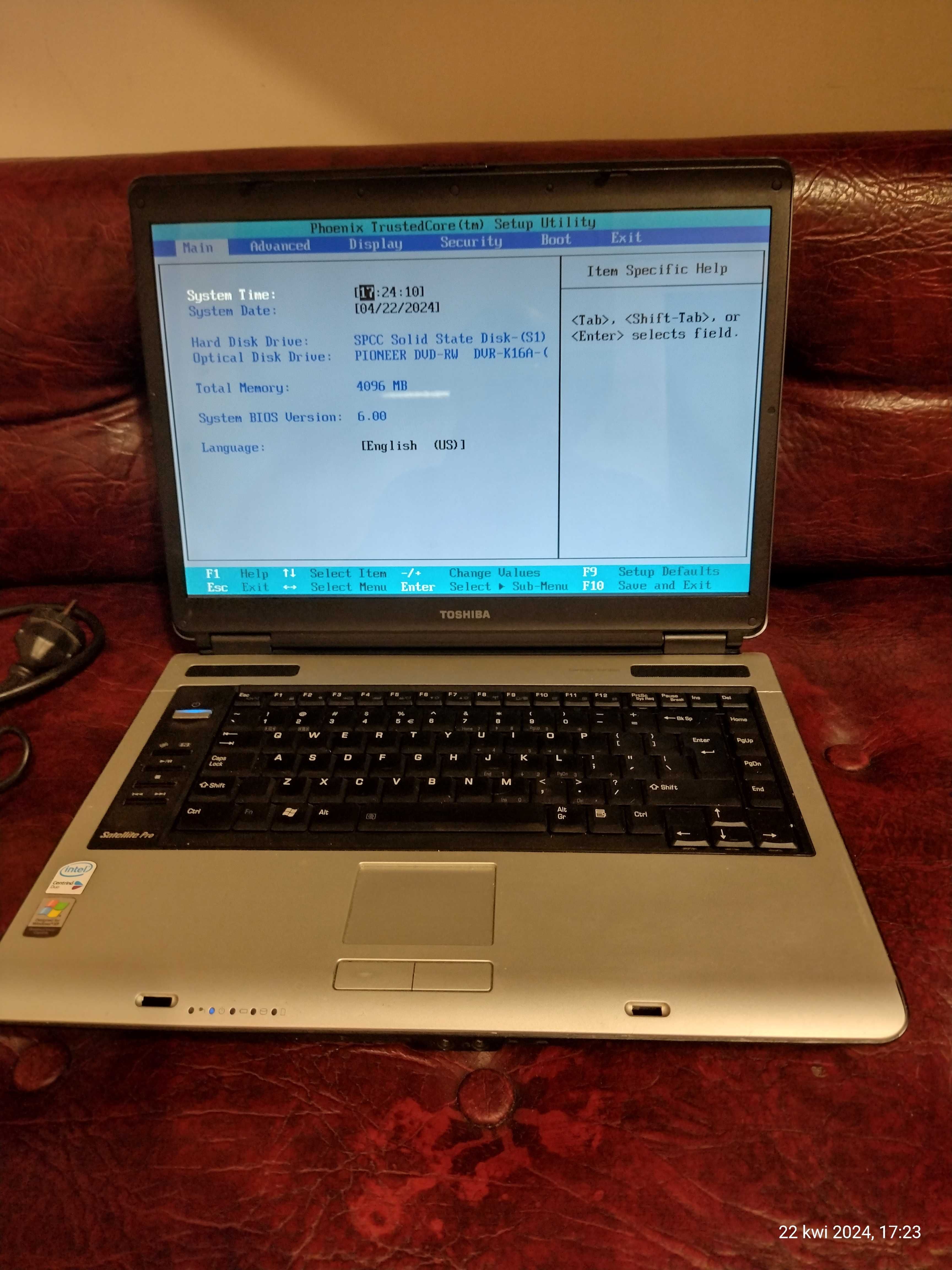 Laptop Toshiba Satellite Pro A100