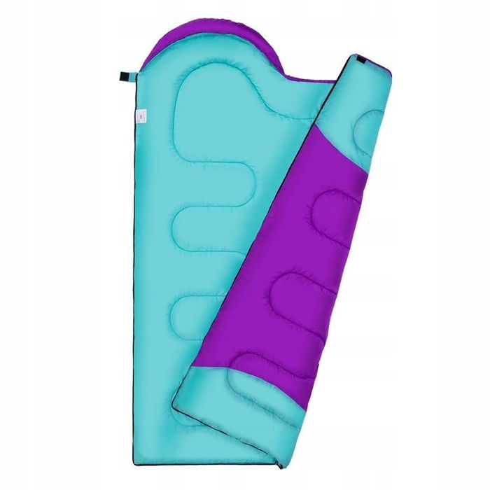 śpiwór turystyczny ciepły mumia z kapturem 205x75 cm + pokrowiec nils