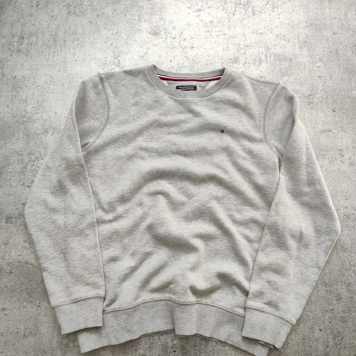 MĘSKA Bluza PREMIUM Szara Małe Logo Tommy Hilfiger Bawełna Elegancka