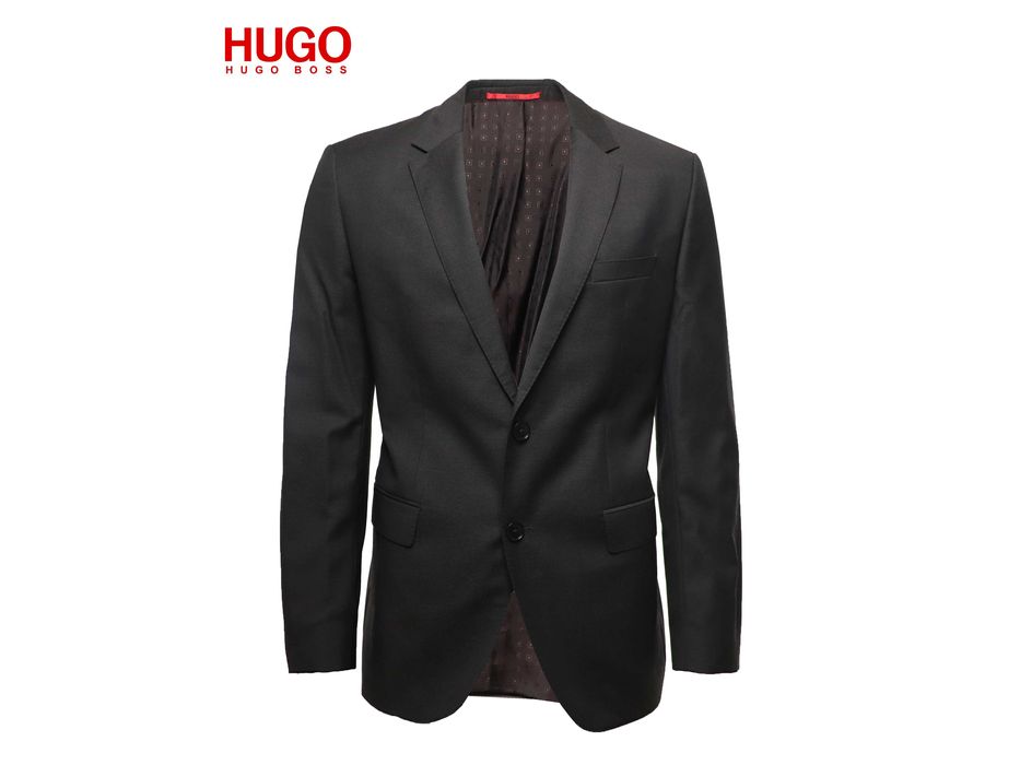 Чоловічий коричневий піджак  Hugo Boss Super 100 оригінал [52 XL]