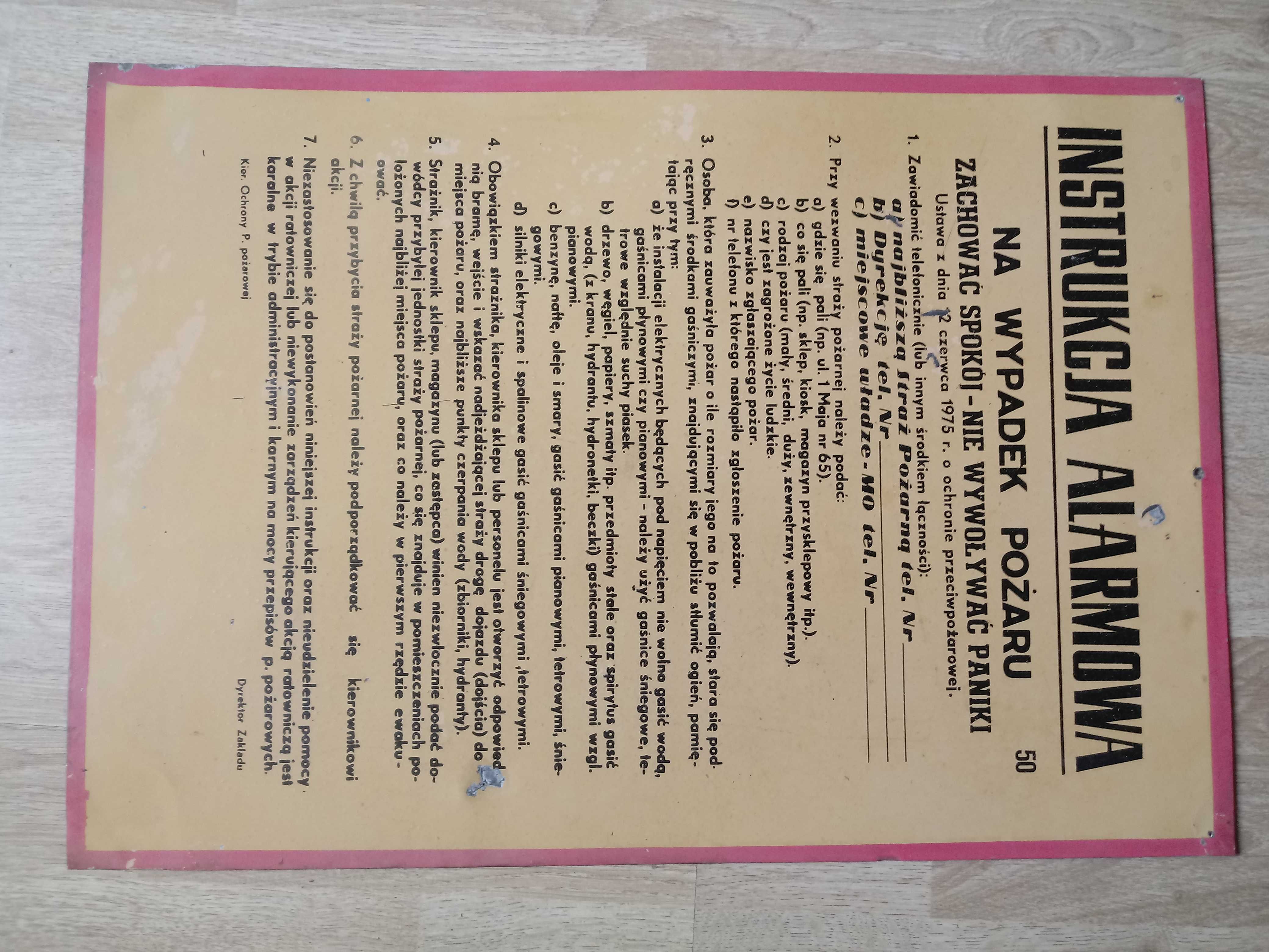 Zabytkowe Tablice Informacyjne 3 szt. Zestaw  PRL Oryginał !!