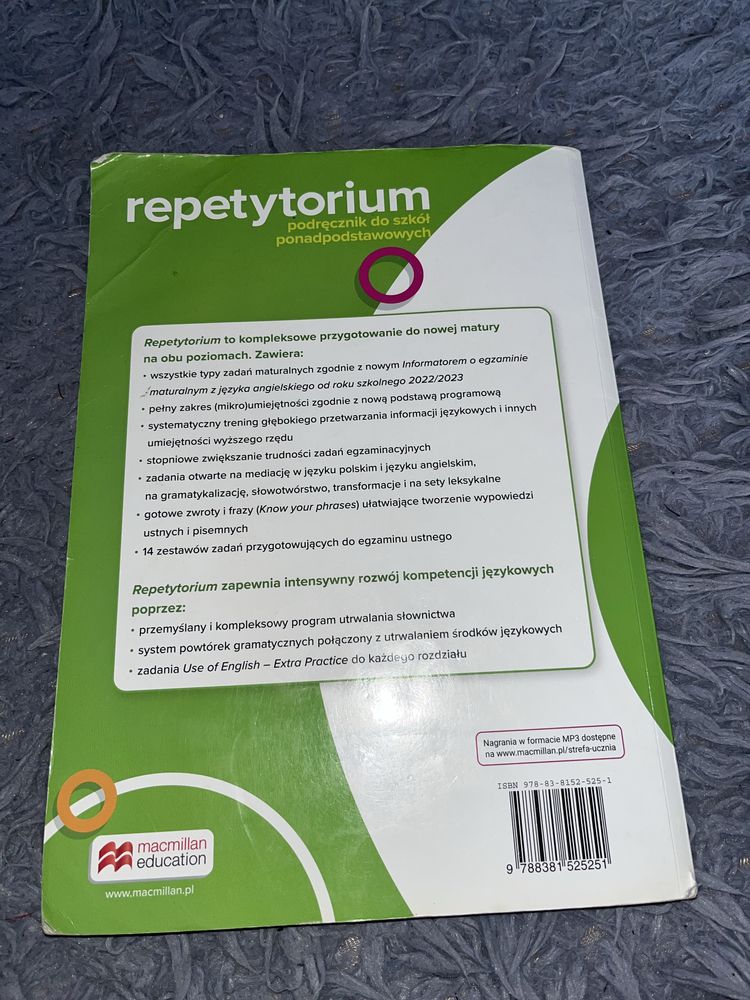 Repetytorium Macmilan Angielski - poziom podstawowy i rozszerzony