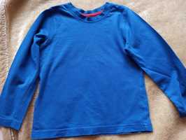 Niebieska bluzka koszulka z długim rękawem, rozmiar 98/104, bawelna