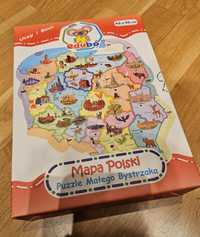 Puzzle mapa Polski 79 elementów nowe