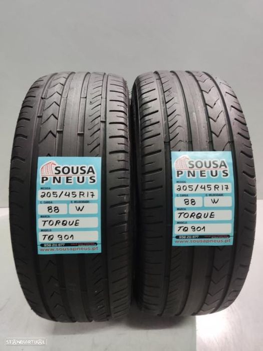 2 pneus semi novos 205-45r17 torque - oferta dos portes