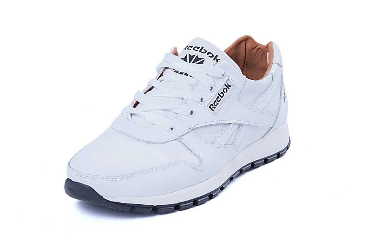 Мужские кроссовки Reebok Classic White Pearl натуральная кожа(Италия)