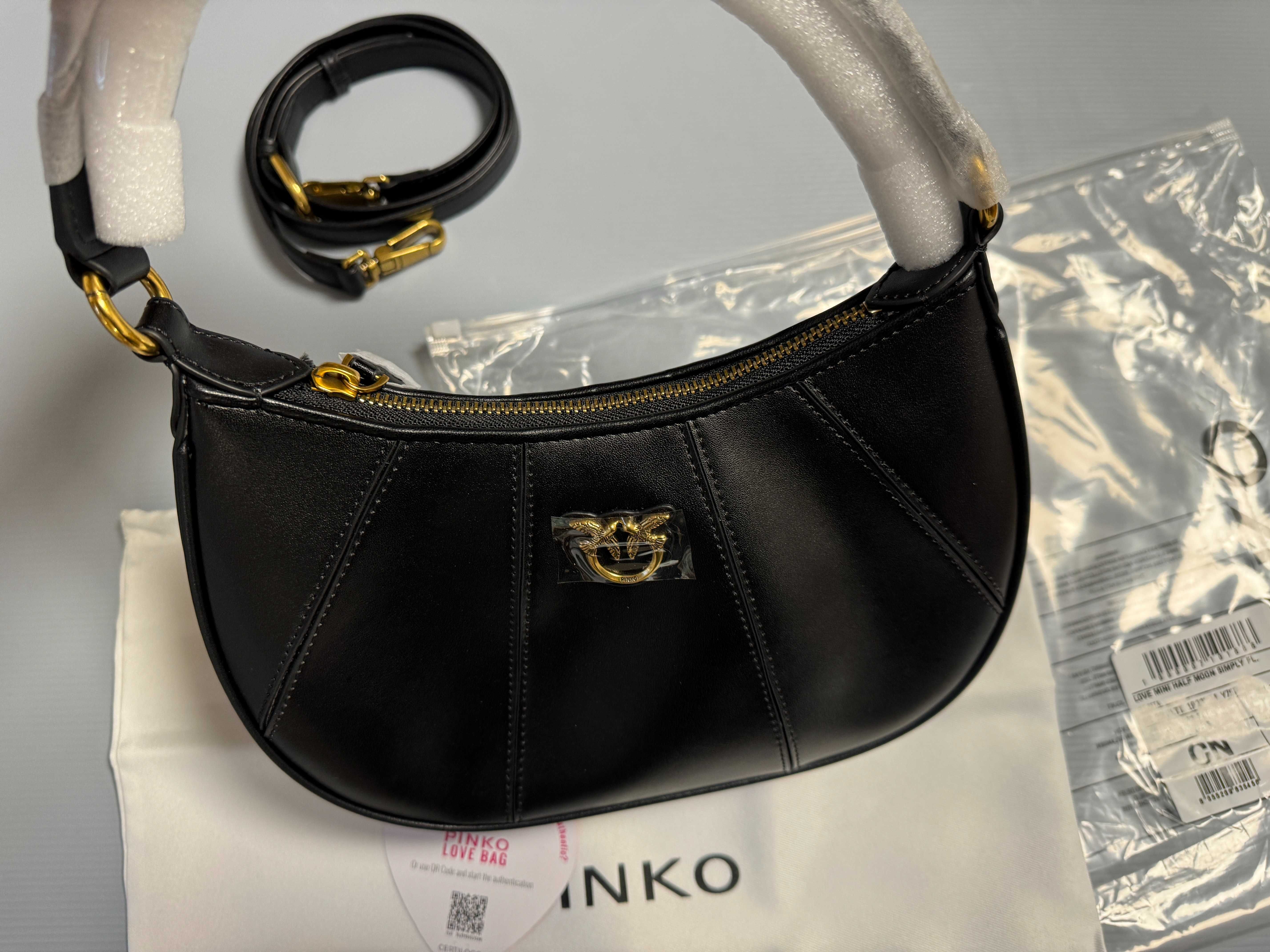 new torebka pinko love mini half moon simply