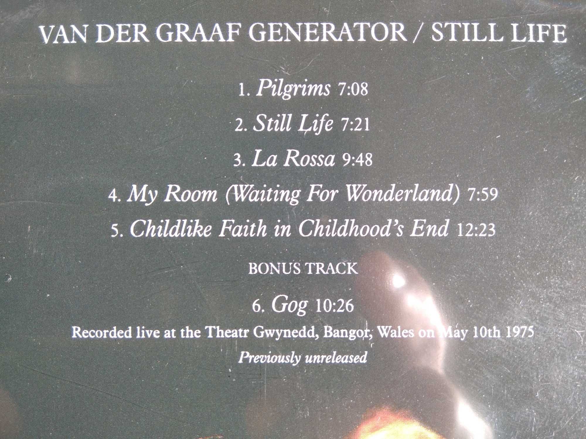 VAN DER GRAAF GENERATOR - Still Life - CD (wyd. 2005)