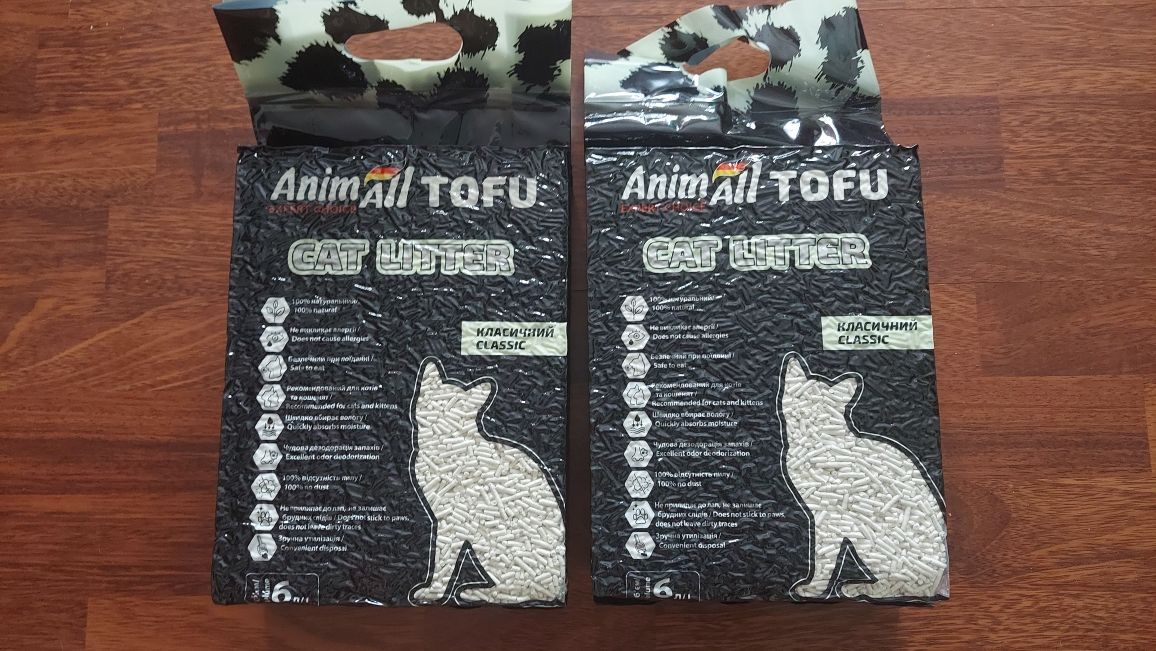 Наполнитель для котов, AnimAll Tofu, Энимал, Соевый Тофу, Наповнювач