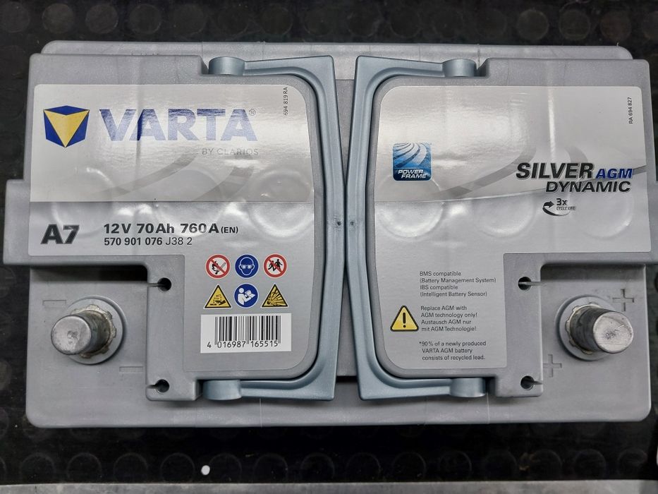 Akumulator Varta Silver AGM A7 70Ah 760A