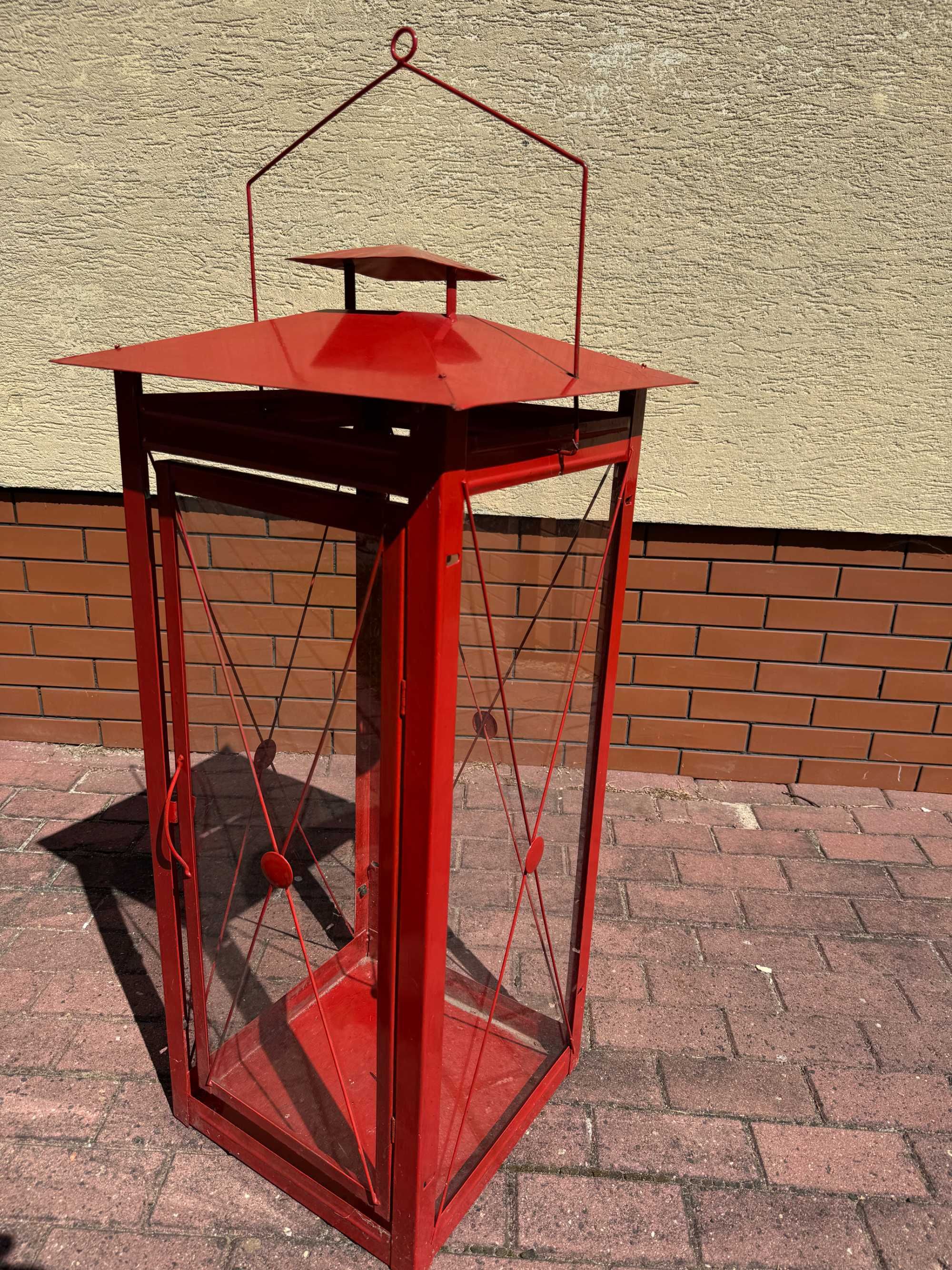 Lampion duży metalowy latarenka lampa balkon taras ogród oświetlenie
