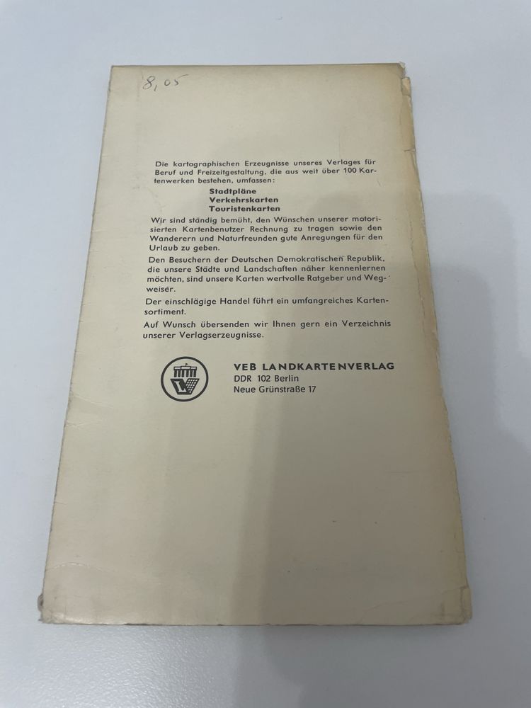 Stadtplan: Berlin - Hauptstadt der DDR 1968
