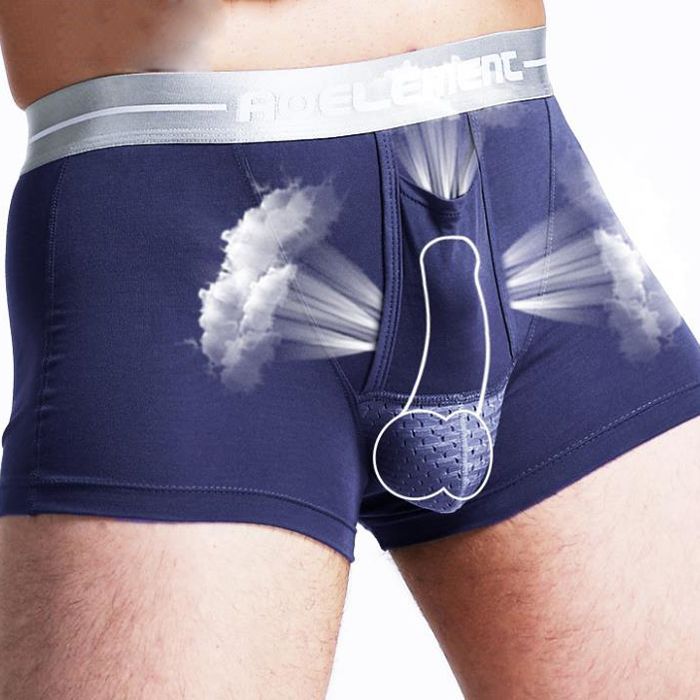 Oddychające Męskie Bokserki Kieszonka System Odprowadzania Ciepła - L