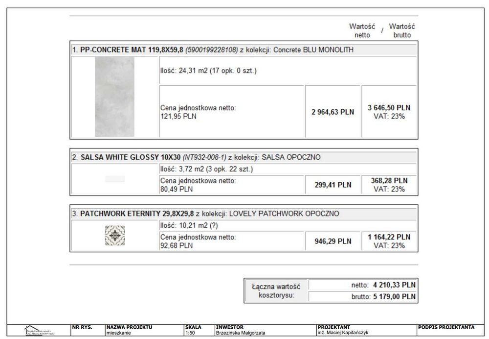 Projekt wnętrza TANIO wizualizacja mieszkania