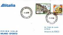 Portugal - 1988jun01= Alitalia Primeiro Milão-Porto
