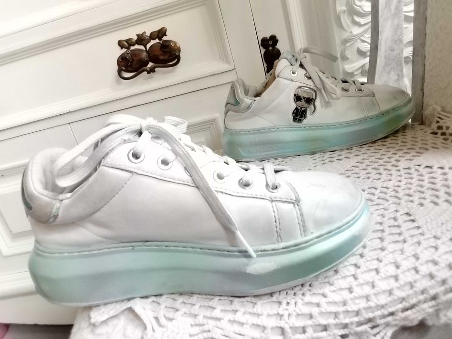 Karl Lagerfeld skórzane sneakersy buty damskie 37 sportowe adidasy