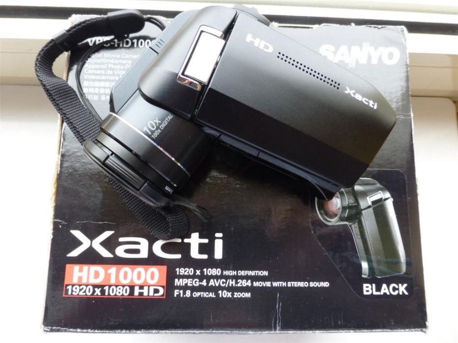 Maquina filmar Sanyo Xacti VPC-HD1000,FULL HD Movie;HDMI; 10xoptico