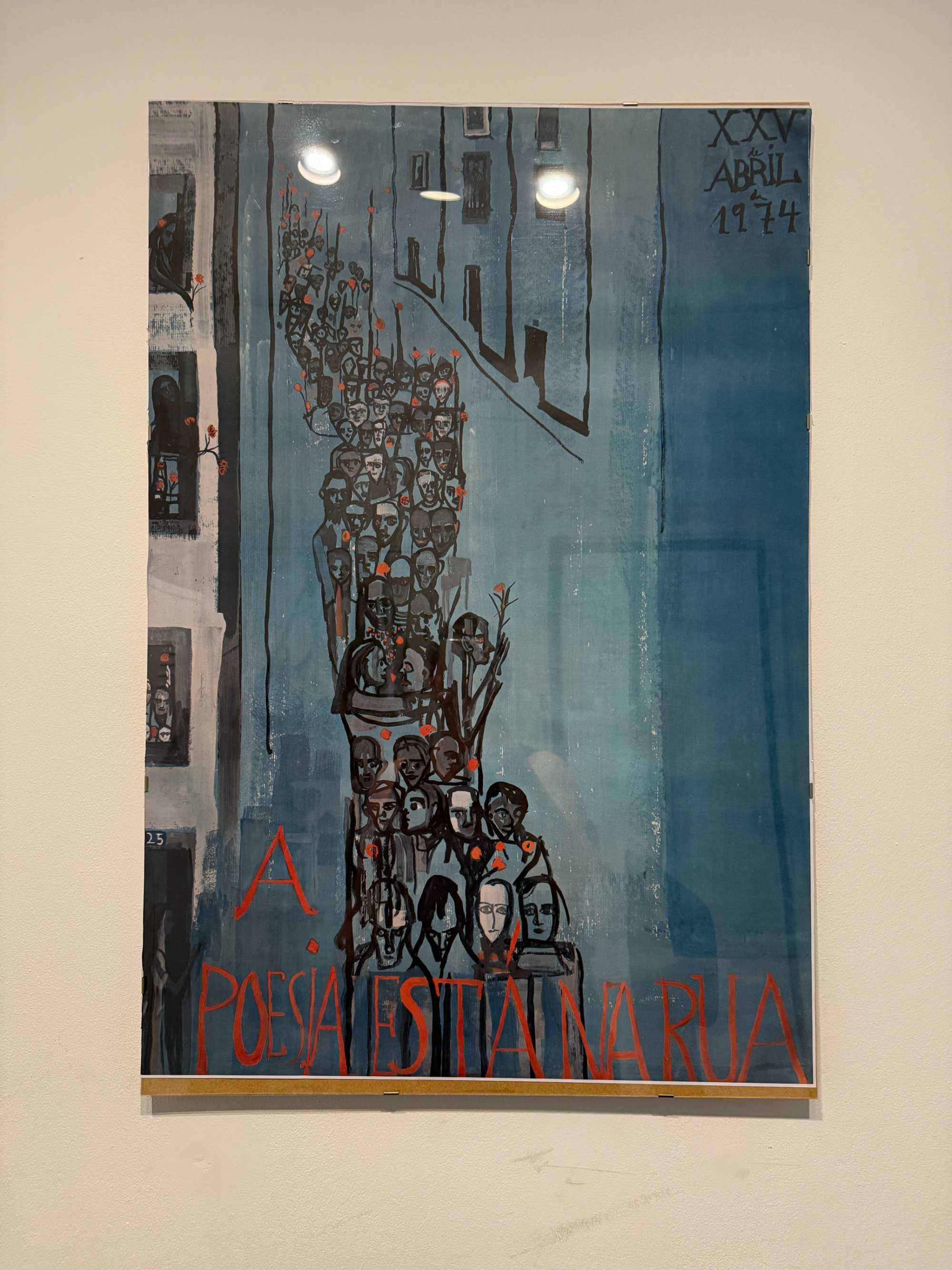cartaz de 25 de abril de 1974 com moldura