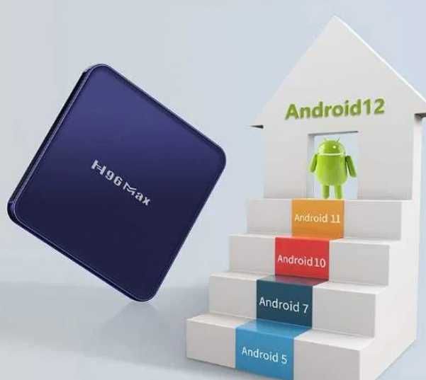 Smart TV BOX 4/64GB 4K Android 12 WIFI Adapter TV przystawka PROM